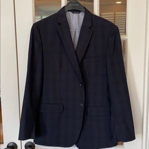 Navy plaid suit